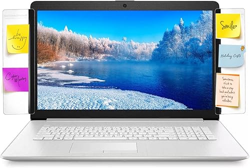 Miniatura 5 de Paquete de 2 tableros de notas negros de 8 pulgadas para computadora portátil, soporte de notas adhesivas, tablero de notas para laptop, paneles