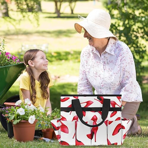 Miniatura 6 de Red Heels - Bolsa de herramientas de jardín para mujeres y hombres, bolsas de almacenamiento de herramientas de jardinería con 10 bolsillos,