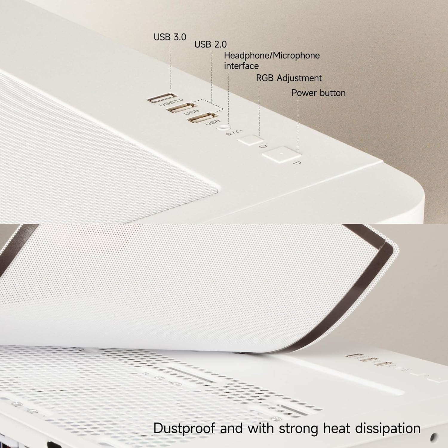 LXZ Gaming PC Core i7-14700F PC Computer, RTX 5060 8G, 16G DDR5 RAM, 1TB NVME 3.0 SSD, Prebuilt Gaming Desktop, VR Ready Tower Computer for Home and Office (White)