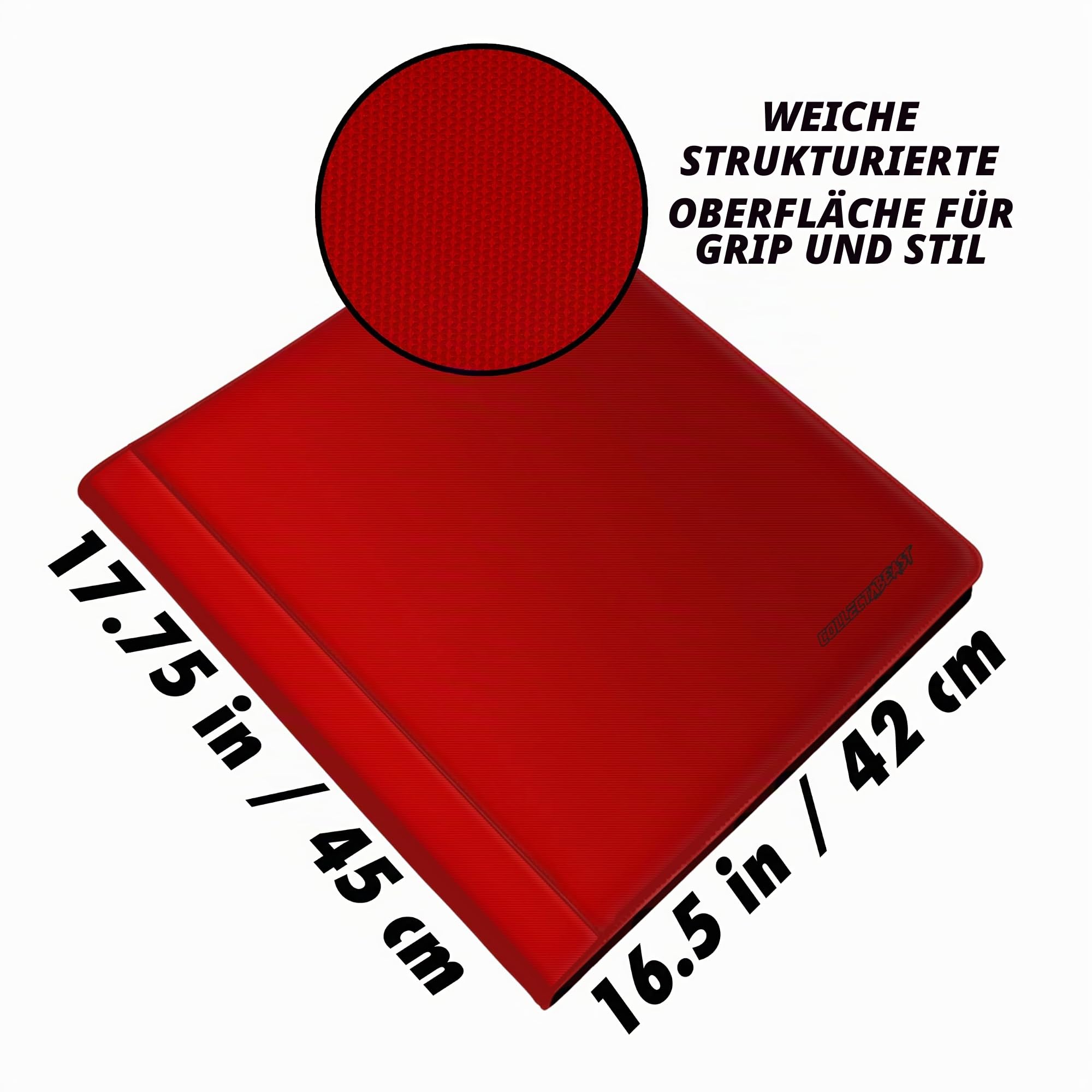 1280+ Karten 20 Pocket Card Binder Sammelkarten Album - Seiten Kompatibel mit Pokemon Karten, Sportkarten, Yugioh, MTG und Anderen TCG - Sammelkartenhülle mit seitlichen Loading Pockets (Rot)