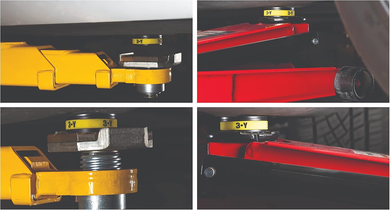 Steelman Jack Pad Lifting Puck Set Compatible for Tesla Model 3/Y, 4-Puck Set for Safe Lifting, Protects Battery and Undercarriage, Friction Fit (60994)