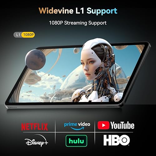 Miniatura 9 de Tableta Blackview Android con teclado, tableta grande de 12 pulgadas, tabletas computadora con Gemini AI, lápiz, 24GB+128GB2TB, pantalla 2K FHD+,