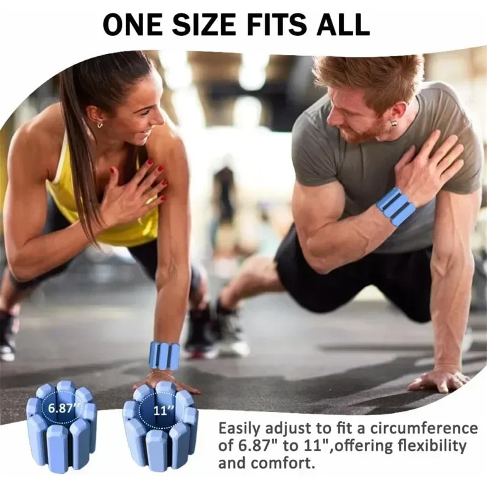 Cavigliere Pesi Braccialetto in silicone indossabile con pesi for caviglie e polsi, regolabile, con pesi for braccia e gambe, for fitness, corsa, allenamento in palestra