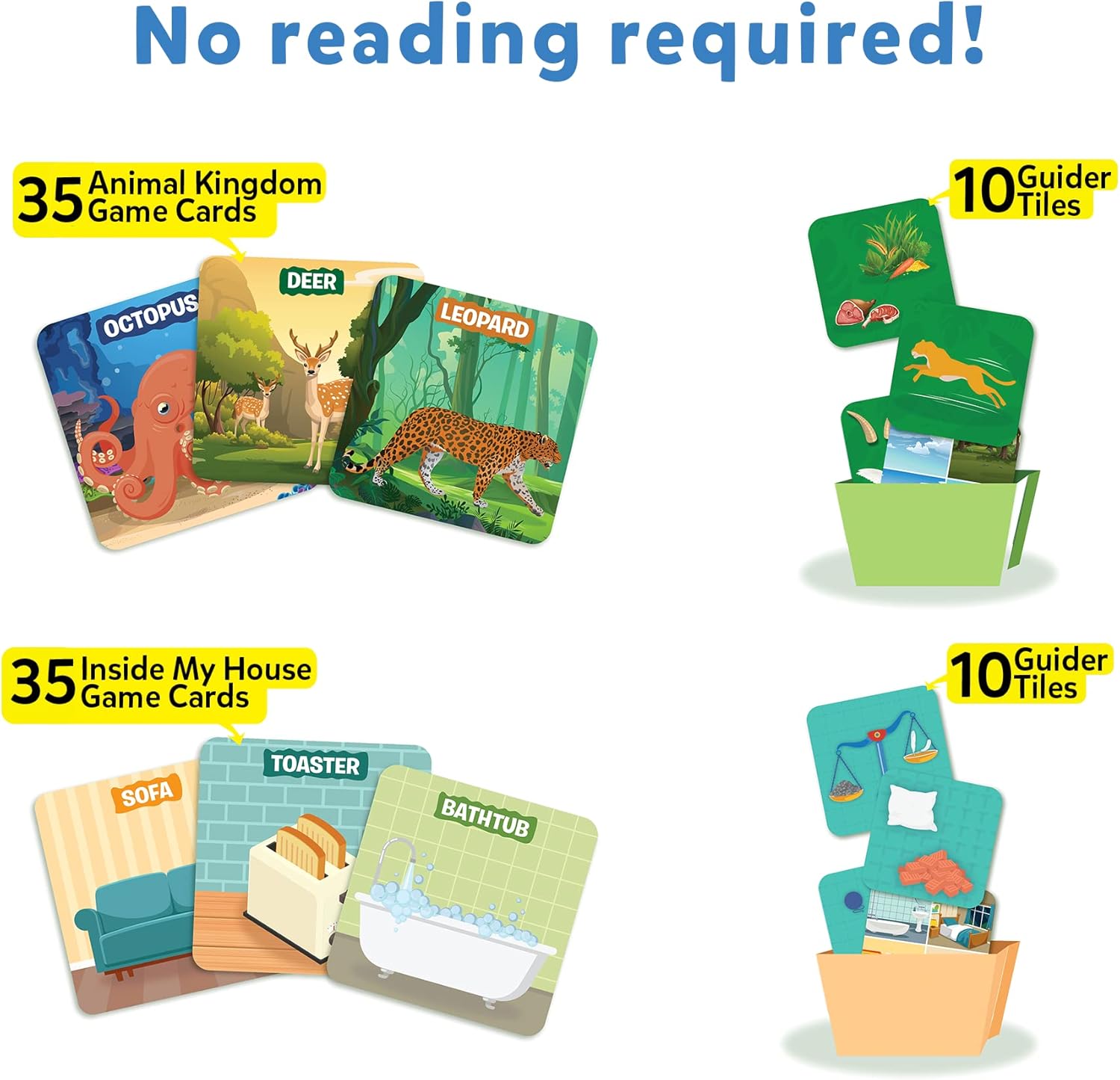 Skillmatics Card Game - Guess in 10 Junior Animals & Inside My House Combo, Quick Game of Smart Questions, Gifts & Fun Learning for Ages 3 to 6