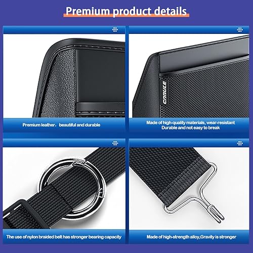 Miniatura 6 de RAKSONIC Bolsa colgante para respaldo de asiento de automóvil, bolsa de almacenamiento para tazas, toallas de papel y artículos pequeños,