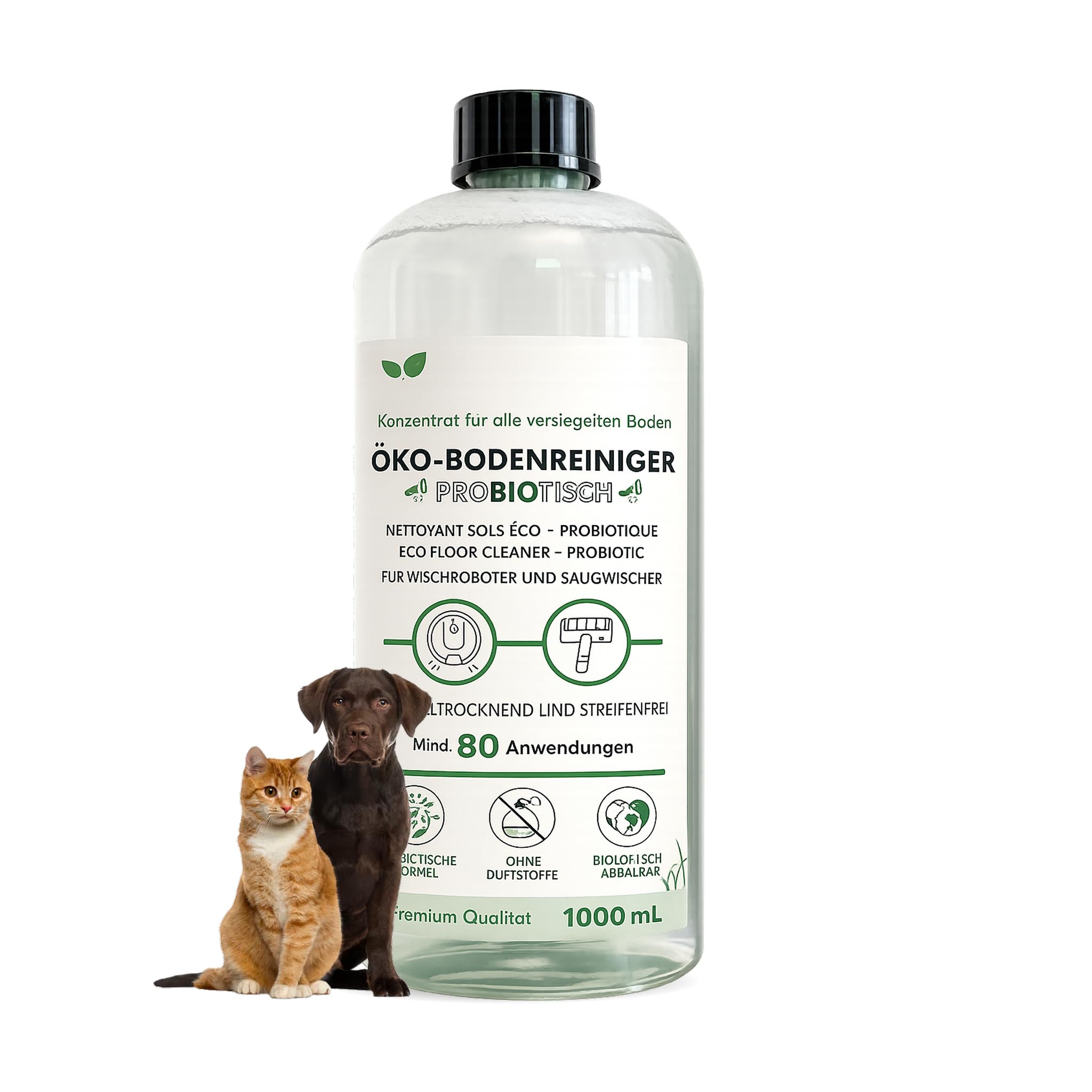 Öko Bodenreiniger für Wischroboter (für Tierhaushalte (Küstenbrise))