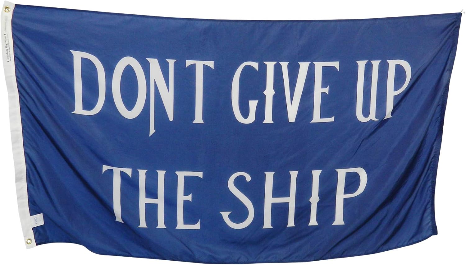 3x5' Commodore Perry Don't Give Up the Ship Flag, Durable All-Weather Nylon, Reinforced Fly End Stitching, Proudly Made in the USA