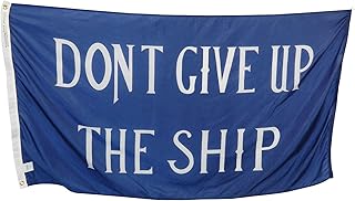 3x5' Commodore Perry Don't Give Up the Ship Flag, Durable All-Weather Nylon, Reinforced Fly End Stitching, Proudly Made in the USA