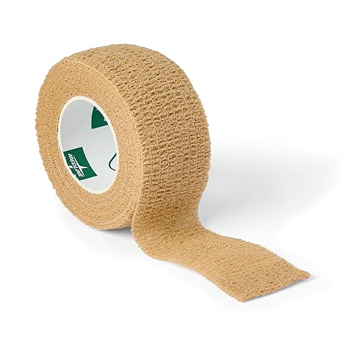 Miniatura 2 de Medline Vendajes cohesivos autoadherentes con látex, 4 pulgadas x 5 yardas, marrón (18 unidades)
