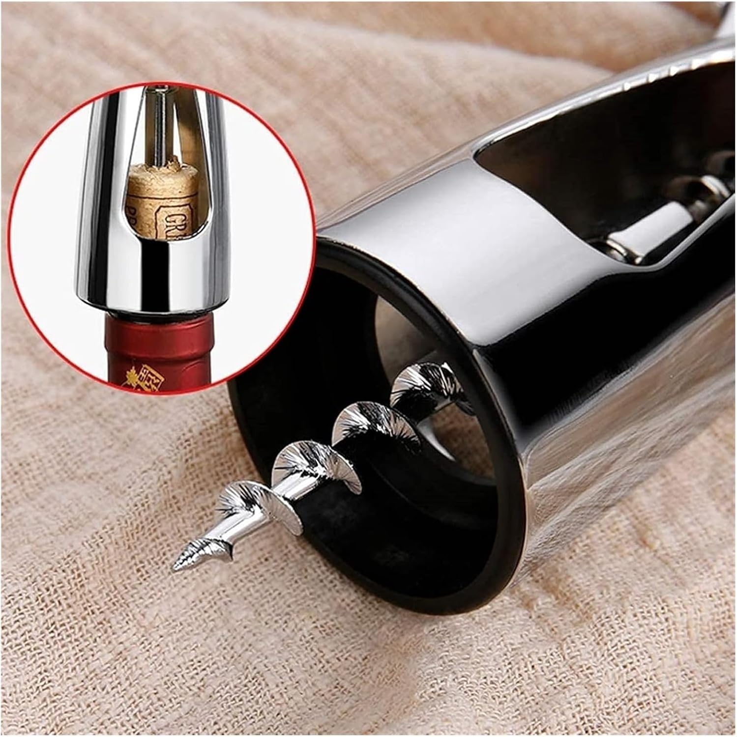 Wing Corkscrew for Red Wine Beer, Wine Opener, Zinc Alloy Premium Wing Corkscrew Wine Bottle Opener