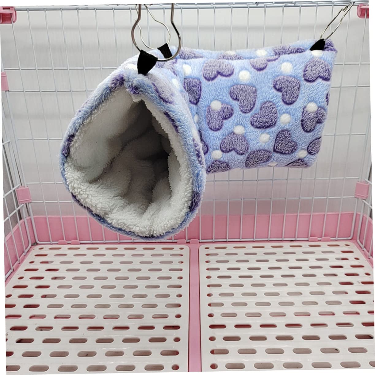 BESPORTBLE 3pezzi Hammock Per Criceti e Furetti Tunnel Appeso Per Piccoli Animali Comodo e Caldo Accessorio Per Gabbia Inverno Adatto Cincillà e Porcellini