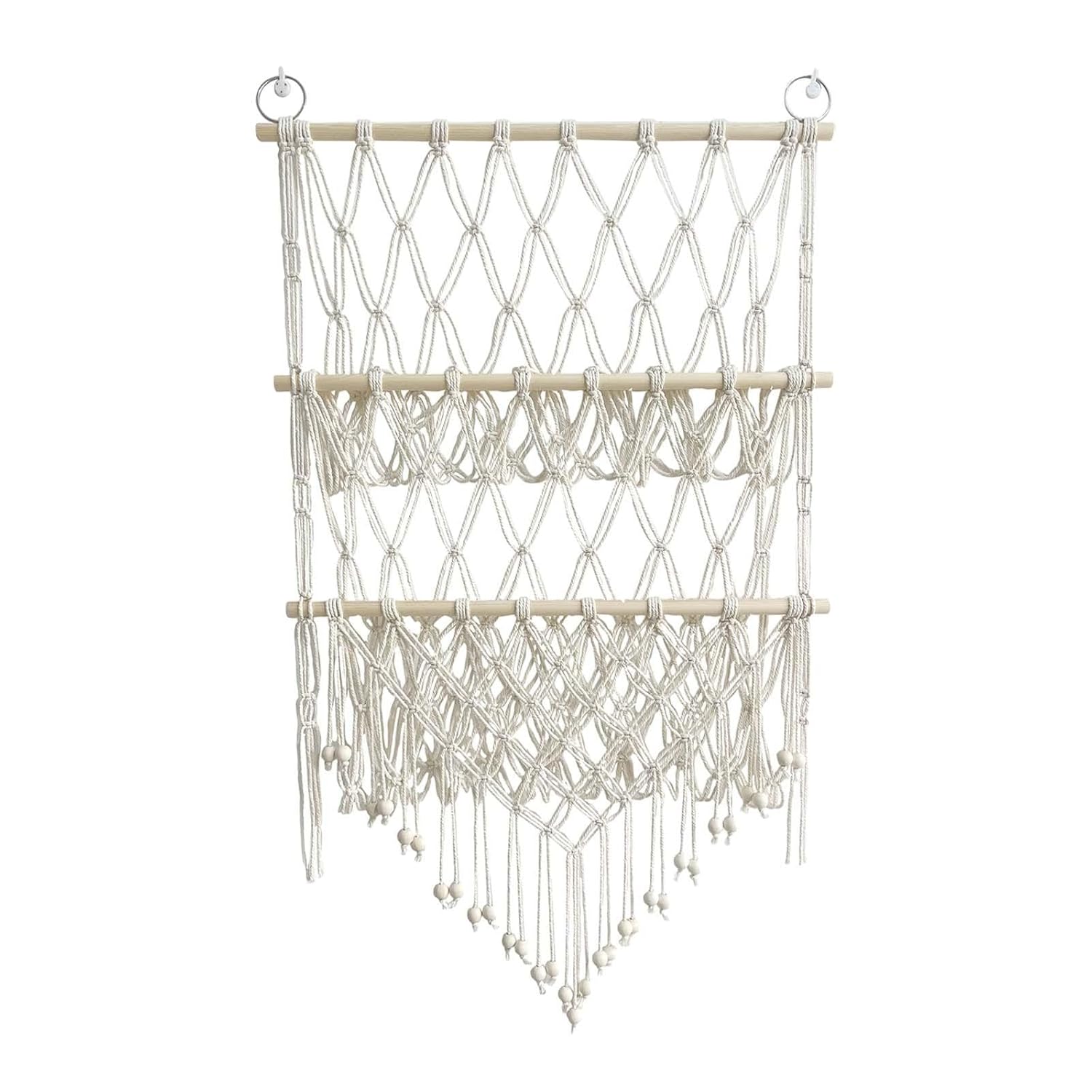 Stuffed Animals Net Hammock Organizer Holder Hand Woven for Home Decor Play Room, Style A