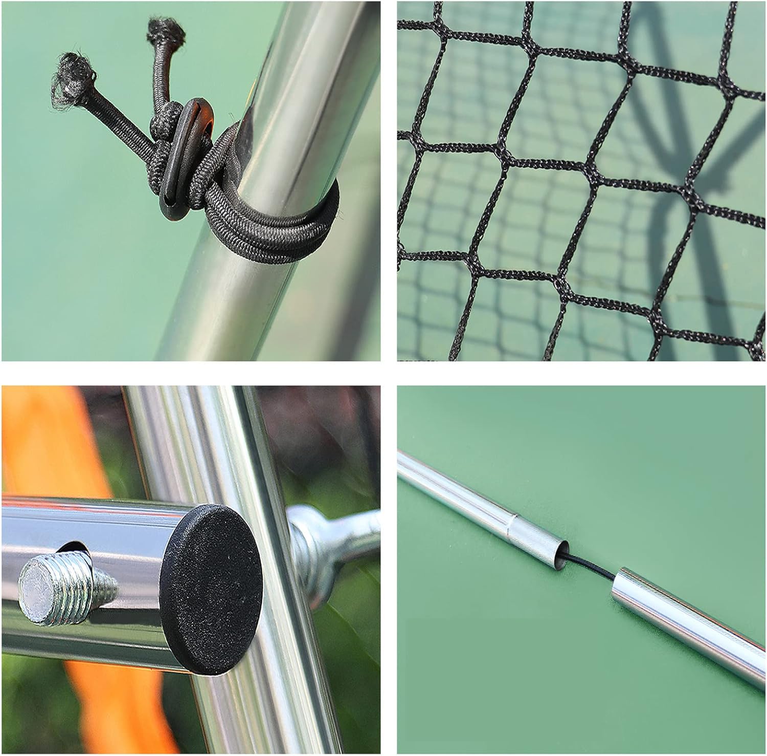 6.6ft X 6.6ft Tennis Rebounder 8 Gears Adjustable Tennis Rebound Net, Training Equipment Double Tennis Practice Wall for Groundstrokes & Volleying Tennis