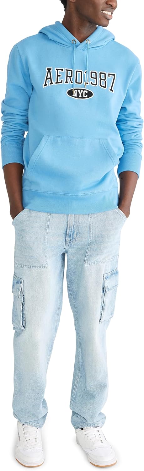 AEROPOSTALE mens Aero Logo Popover Hoodie- Across Chest - Image 5