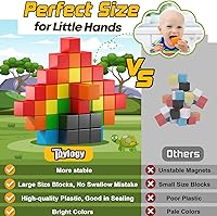 Vista 9 de Bloques magnéticos para niños pequeños, bloques magnéticos-Build Mine Ice Magnet World Set para niños y niñas de 3 a 4 años, 4 a 5, 6 a 8 años