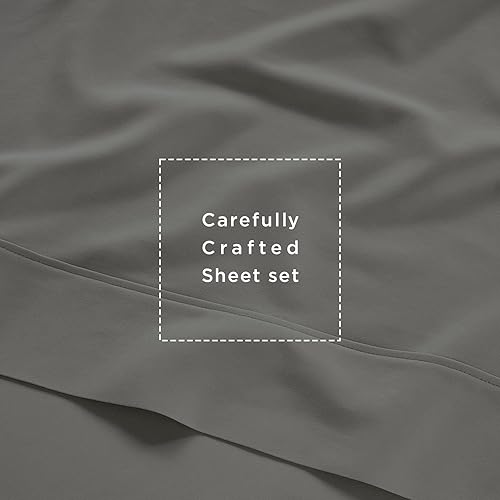 Miniatura 6 de Threadmill Juego de sábanas de algodón tamaño individual, sábanas de 100% algodón para cama de tamaño individual, juego de sábanas de satén sólido