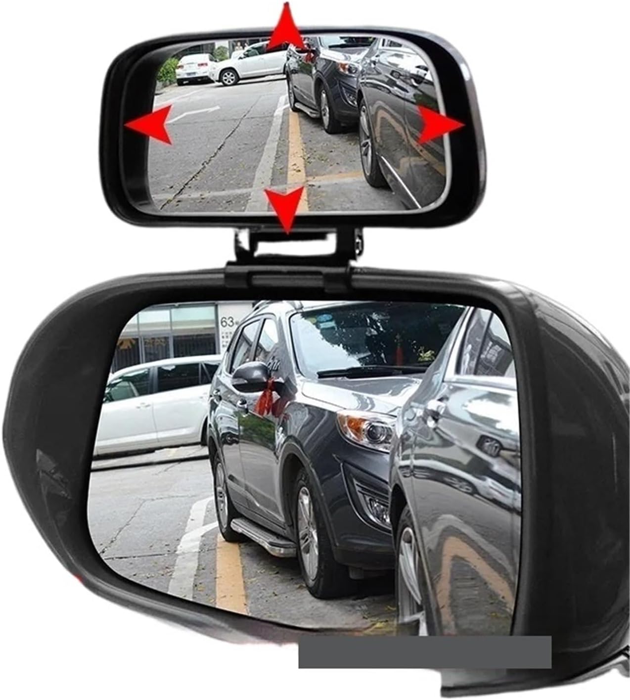 Tit for Adjustable Car Blind Spot Mirror - Universal Fit for All Vehicles, Wide View, Clear Reflection(Silvery)