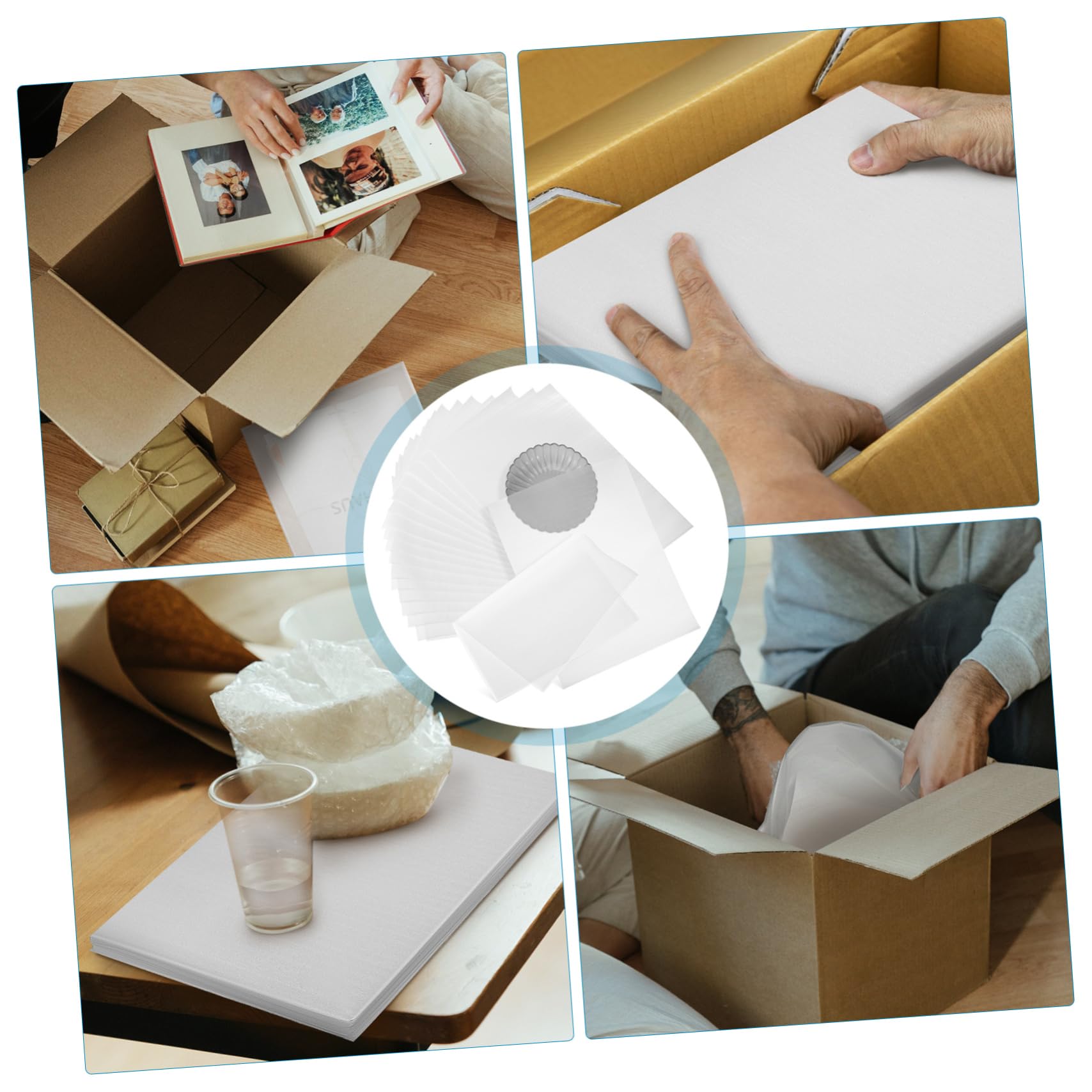 100 Pacchi Spedizione in Schiuma Pe Bianchi Cuscino Avvolgente per Protezione Multi-funzionale di Prodotti Elettronici e Vetro Durante Traslochi e Imballaggi