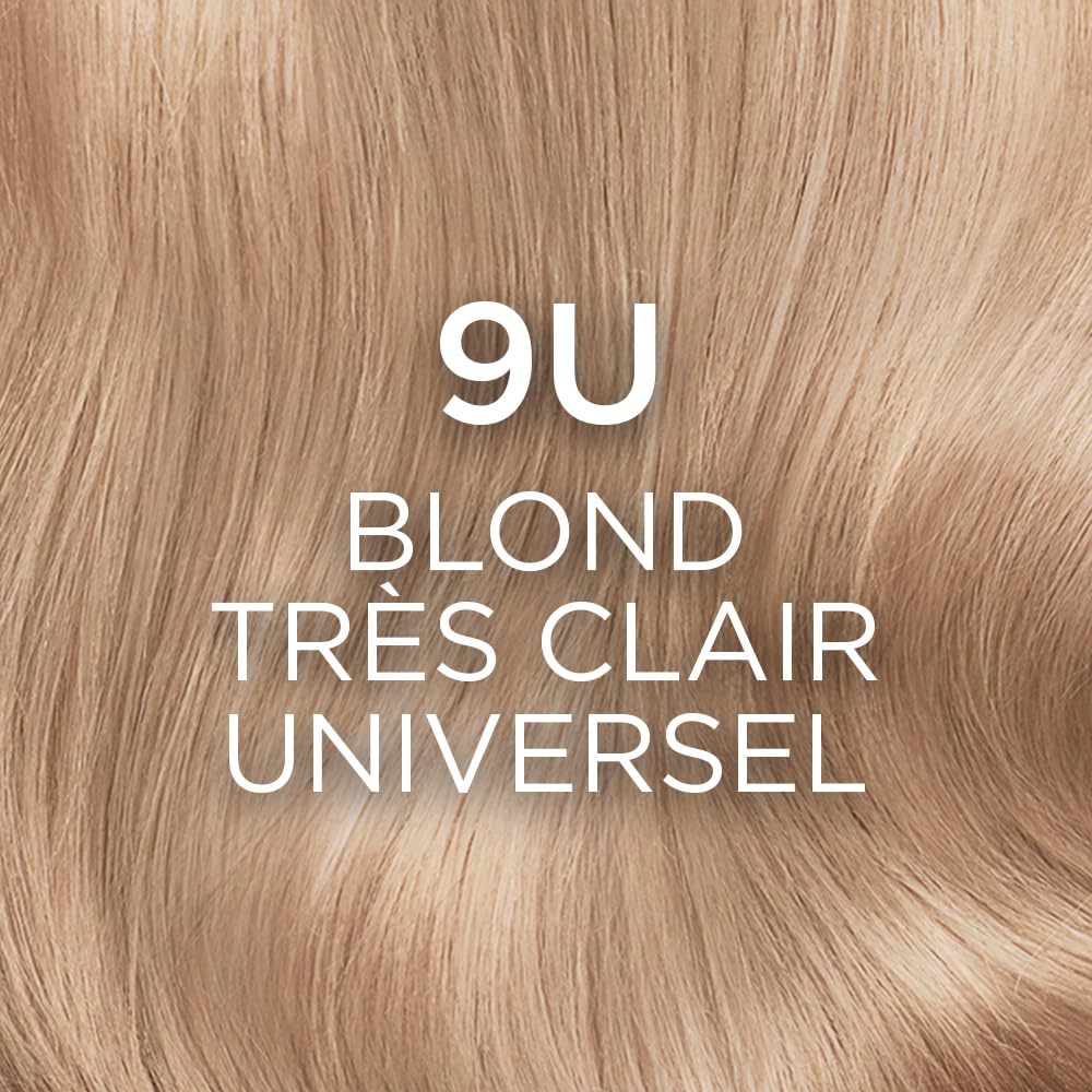 L’ORÉAL PARIS - Coloration Cheveux Permanente - Longue Durée - Résultat Naturel & Lumineux -Couvre 100% des Cheveux Blancs - Excellence Crème Universal Nudes - Nuance : Blond Très Clair Universel (9U)