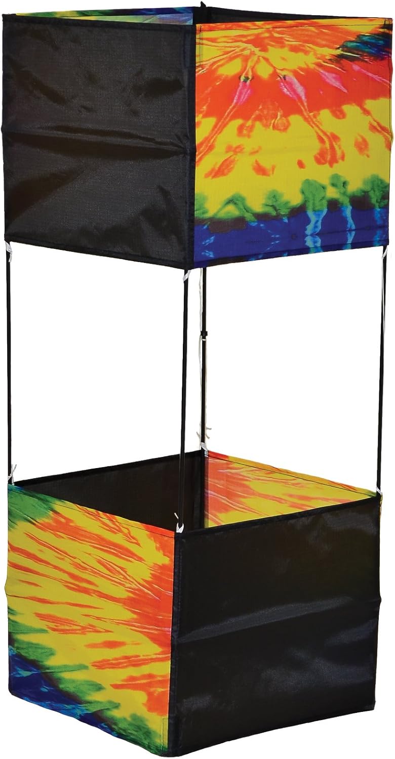 In the Breeze 3362 — Blaze Single Box Kite — Easy-Flying, Single-Line Colorful Kite; Beginner or Travel Kite