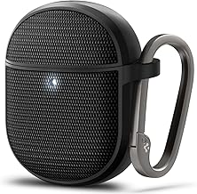 Spigen Funda de ajuste clásico diseñada para Google Pixel Buds Pro 2 (2024) y Pro 1 (2022) con llavero, color negro