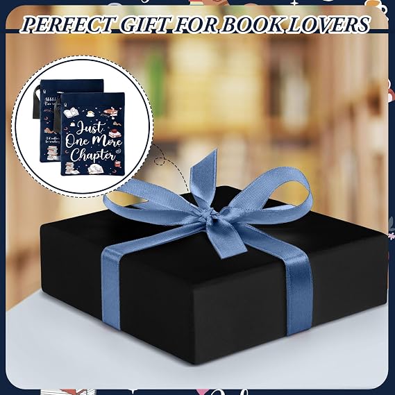 Feifeiya 2 Pcs Book Sleeves Just One More Chapter Canvas Book Cover Pouches with Zipper Washable Front Pocket Gifts for Books Lover Reader Reading