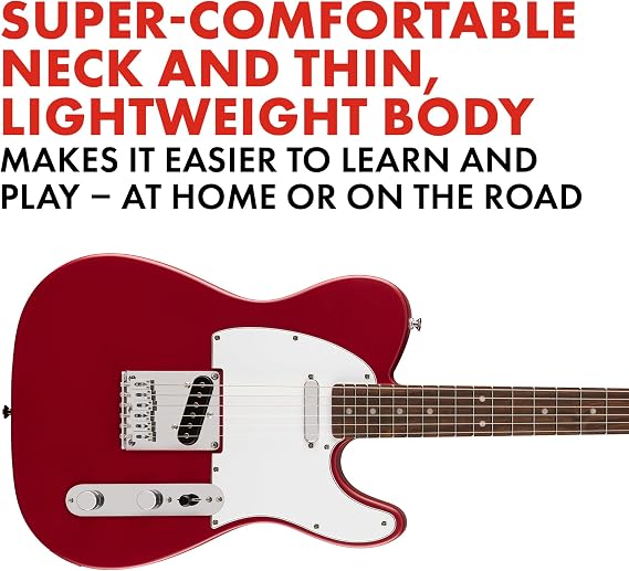 Fender Squier Debut Series Telecaster Electric Guitar, Beginner Guitar, Dakota Red