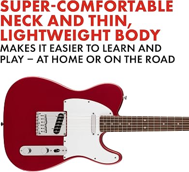 Fender Squier Debut Series Telecaster Electric Guitar, Beginner Guitar, Dakota Red