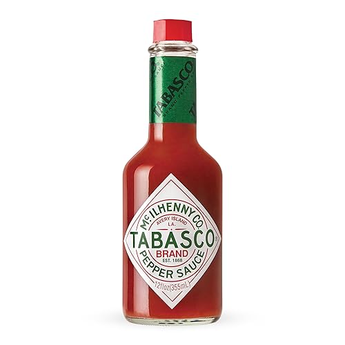 TABASCO - Salsa picante de chile rojo original, picante medio, botella de vidrio, tres ingredientes clásicos y versátiles, para salsas, tacos,
