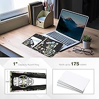 Vista 166 de Ospelelf Mini 3 Ring Binder, 2 Inch, Cute Pink Marble Binder for 5.5" x 8.5" with 5 Tab Dividers, File Folder Labels and Low Profile Clipboards