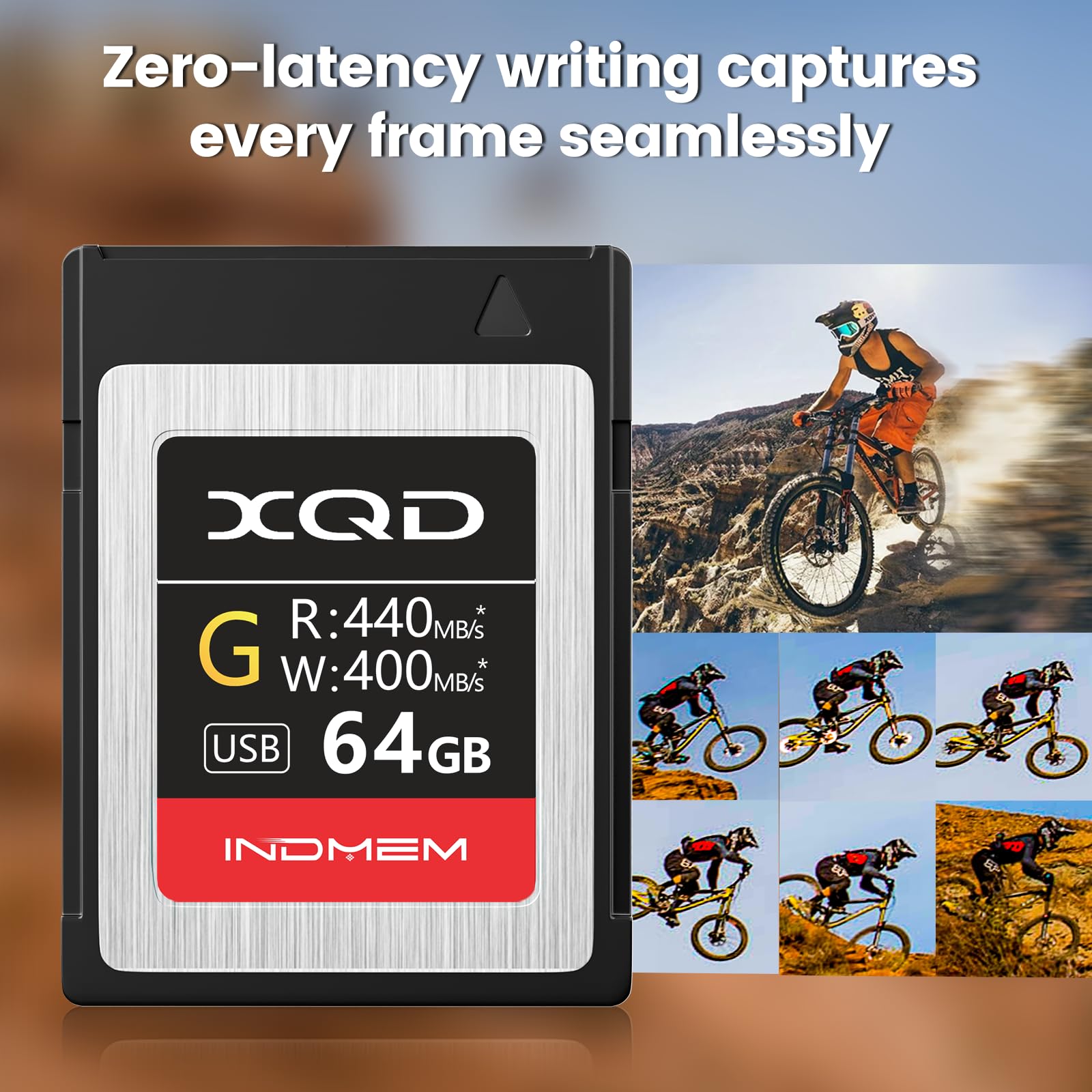 XQD Card 64GB Tough MLC XQD 5X Flash Memory Card High Speed G Series (Read 440MB/s and Write 400MB/s)