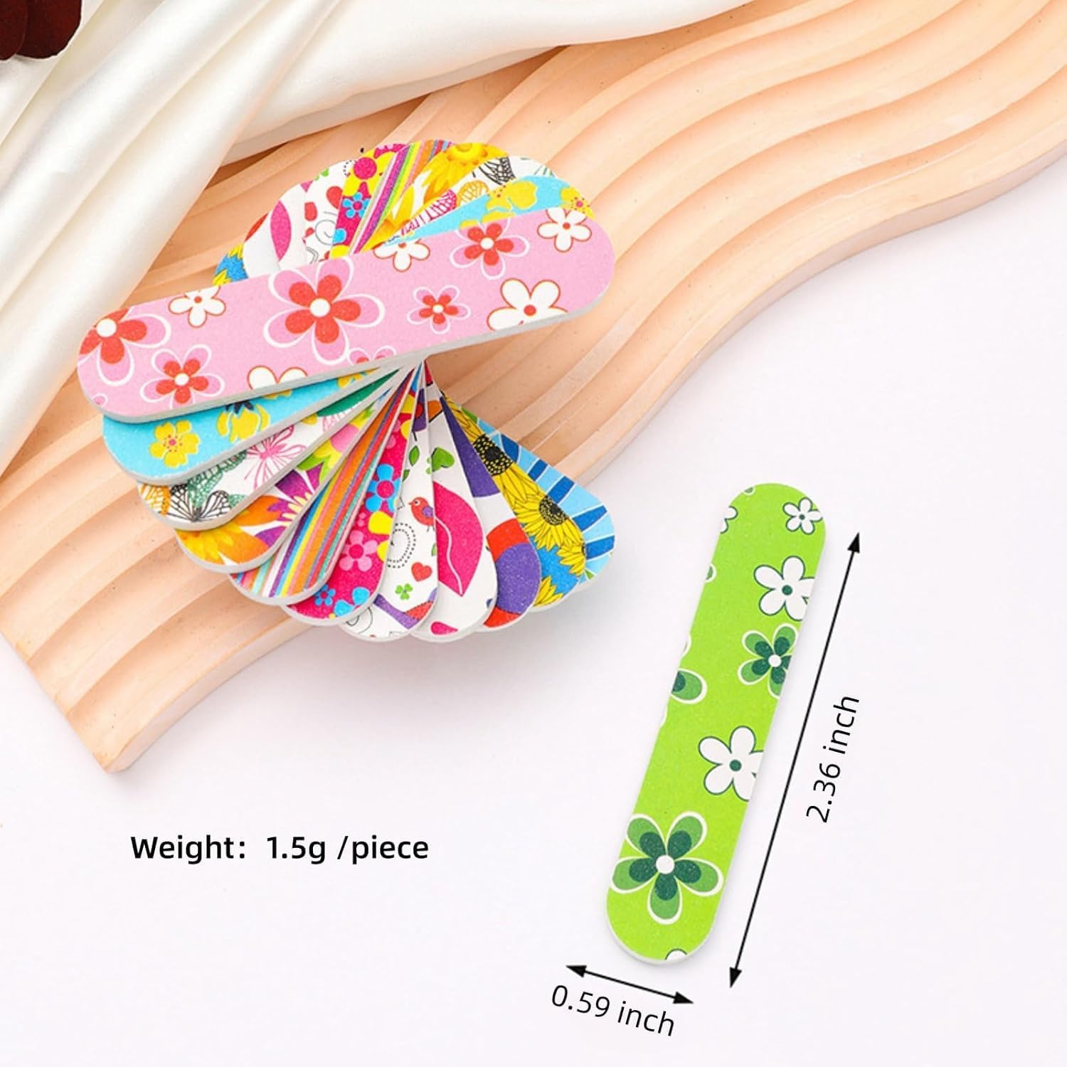 ROTADAM 20PCS Professional Nail Files - Double Sided 180/240 Grit Emery Boards for Manicure & Pet Grooming | Reusable Washable Rainbow Nail Styling Tools, Salon & Home Use (20 Count)