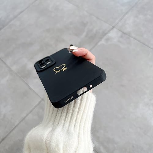 Miniatura 6 de MTBacon Funda compatible con Samsung Galaxy A33 5G para Samsung Galaxy A33 5G de silicona suave con patrón de corazón dorado, funda protectora