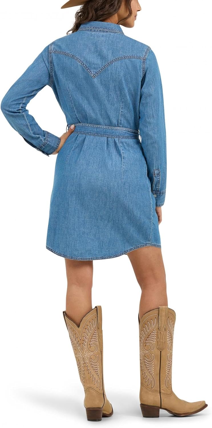 Wrangler Women's Denim Snap Dress - Image 3