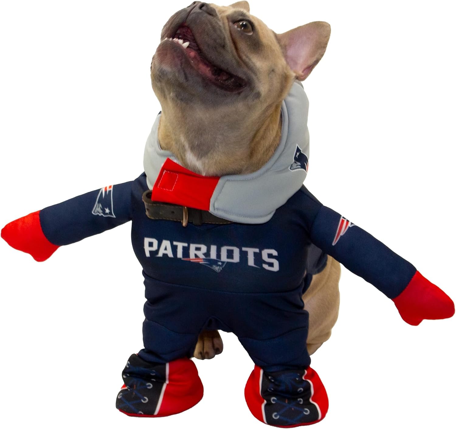 NFL New England Patriots Officially Licensed Running Dog Costume by MODERN HERO Includes 2 pc Set - Bodysuit and Hat (XX-Large)