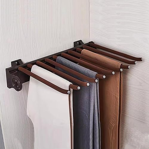 Barra de armario extraíble, Rodamiento de 83.8 lbs retráctil Valet Rod, Carril de ropa extraíble de aleación de aluminio, Carril deslizante