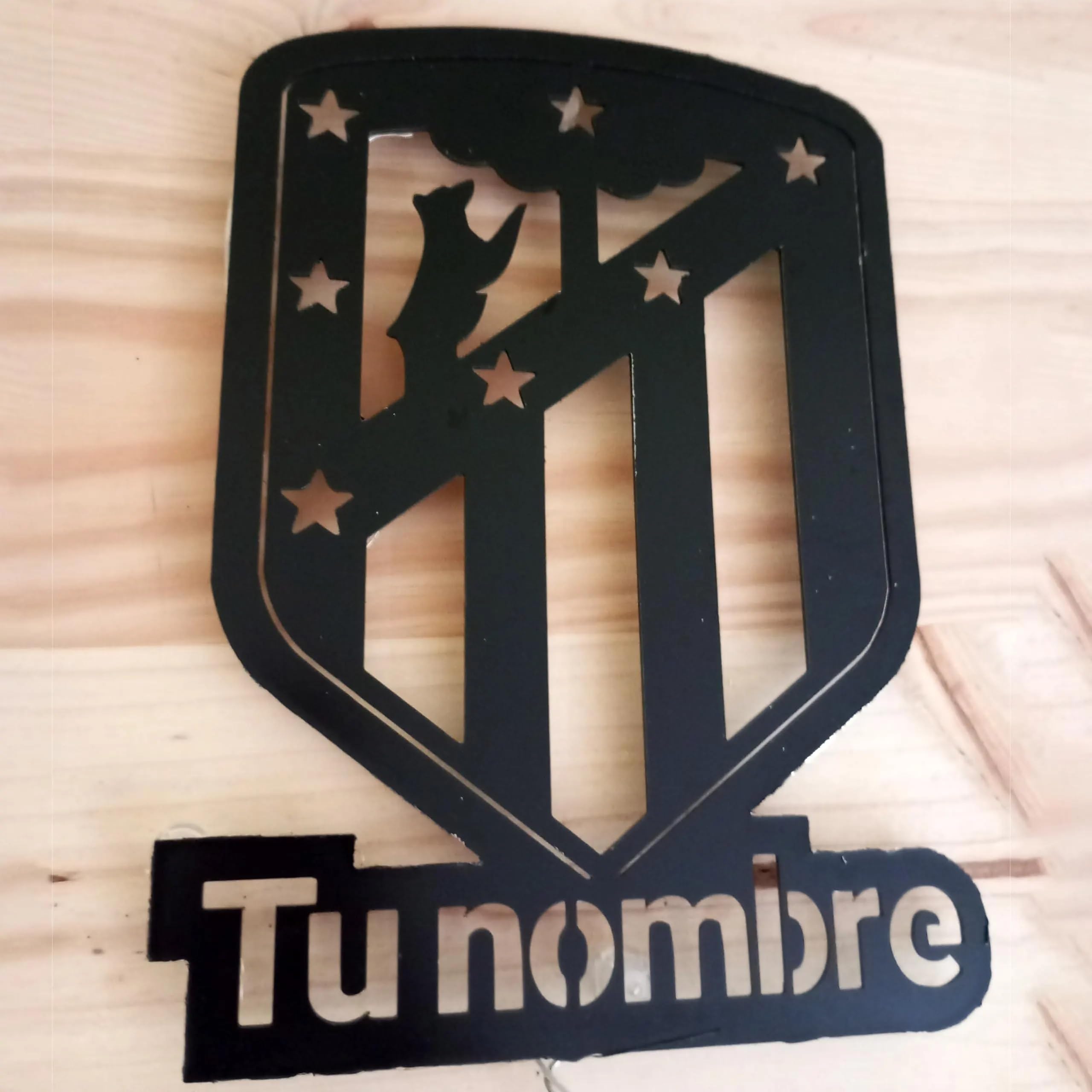 Letrero neon led escudo personalizado Madrid iluminado para colgar en la pared habitación de fútbol para aficionado atlético de España colchonero