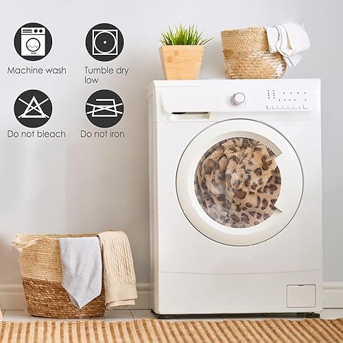 Miniatura 8 de Viviland Manta con capucha de gran tamaño, súper suave y cálida, regalos para mujeres, hombres y adolescentes, estampado de guepardo marrón