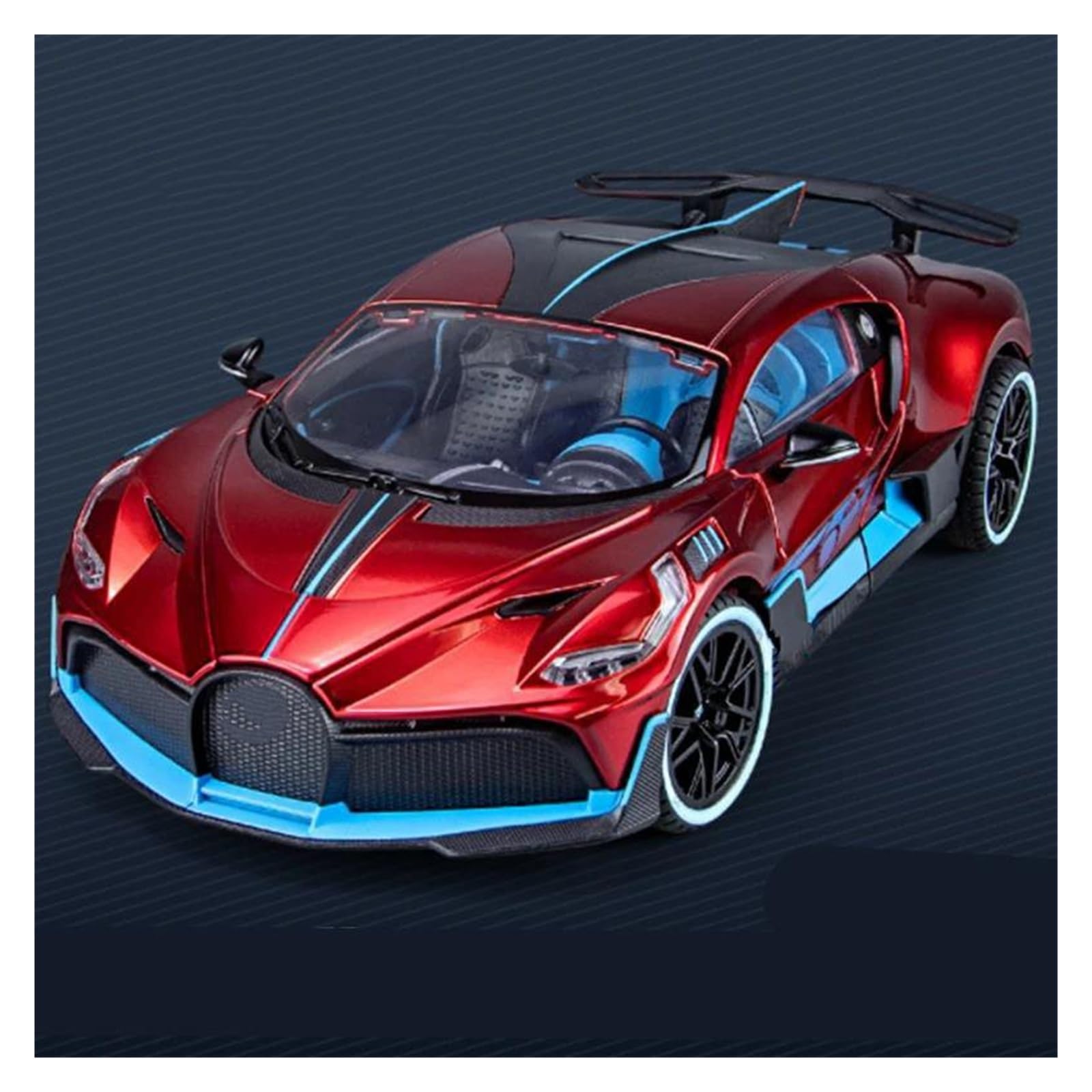 BANKOTO Diecast Car 1:18 For Bugatti For DIVO Alloy Car Model Diecasts Hobbies Collection Collectible(Red)