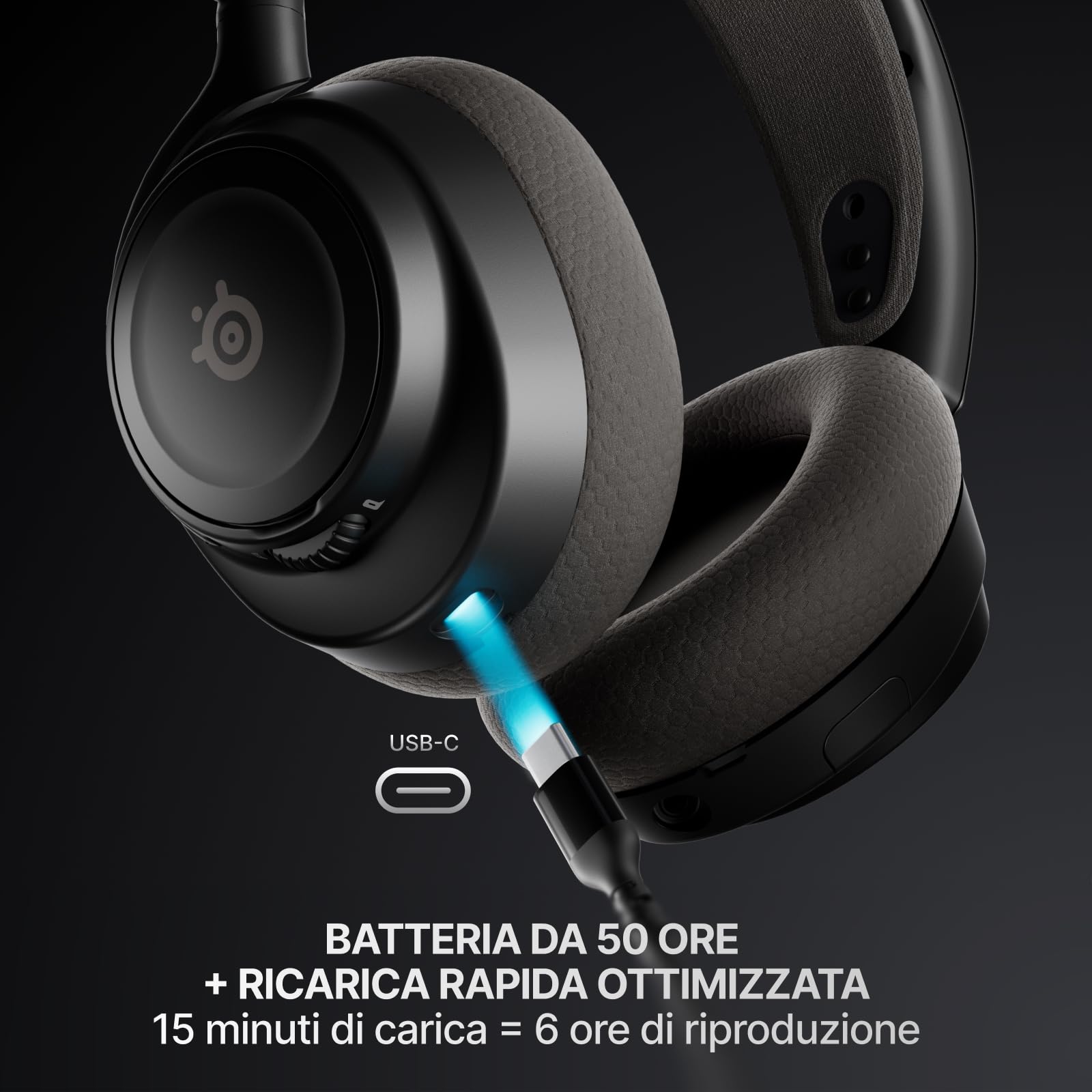 SteelSeries Arctis Nova 7 Wireless Gen 2 - cuffie da gioco - Controllo app in tempo reale - Oltre 50 h - Driver magnetici al neodimio - Mixabile 2,4 GHz/Bluetooth - PC, PS5, PS4, Switch 1/2, Mobile