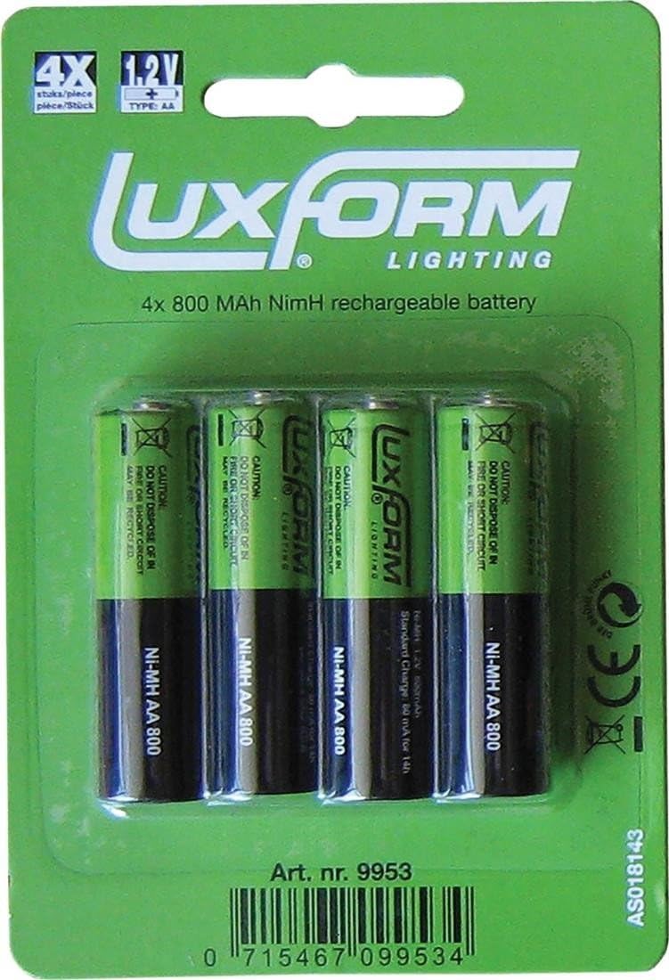 Lighting AA rechargeable Battery - 800 mAh NiMH 1.2V - Pack of 4