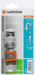 Gardena Schnellanschluss-Satz: Wasserhahnanschluss-Set für den schnellen Anschluss von 13 mm (1/2 Zoll)- und 15 mm (5/8 Zoll) Wasserschläuchen (18285-20)