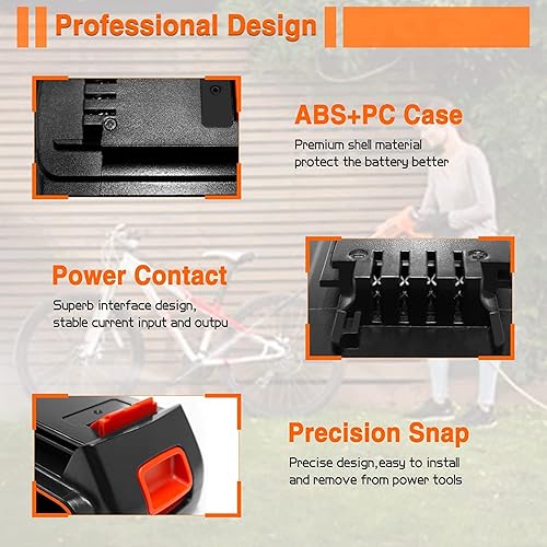 Miniatura 7 de DTK Reemplazo para batería Black Decker de 20 V LBXR20 LBXR2020 LB20 LBX20 Reemplazo para batería de litio de 20 voltios 7.0Ah