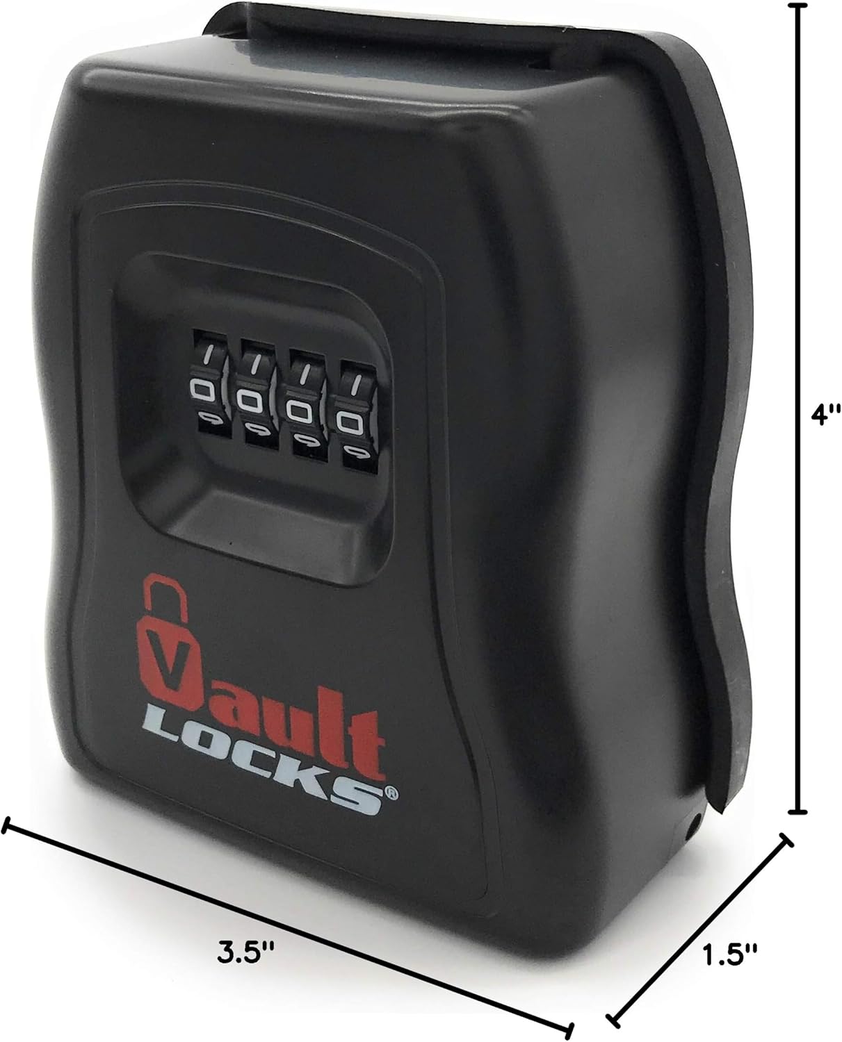 Wall Mount Lockbox for House Keys Outdoor - Keysafe Storage Lock Box with 4-Digit Numeric Combination