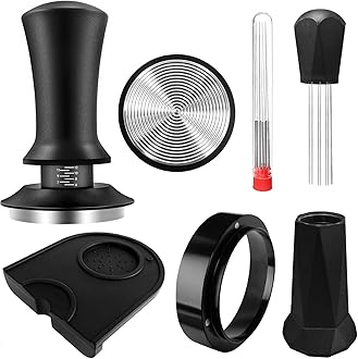 Espresso Tamper, Coffee Tamper with Espresso Distribution Tool, Espresso Tamp...