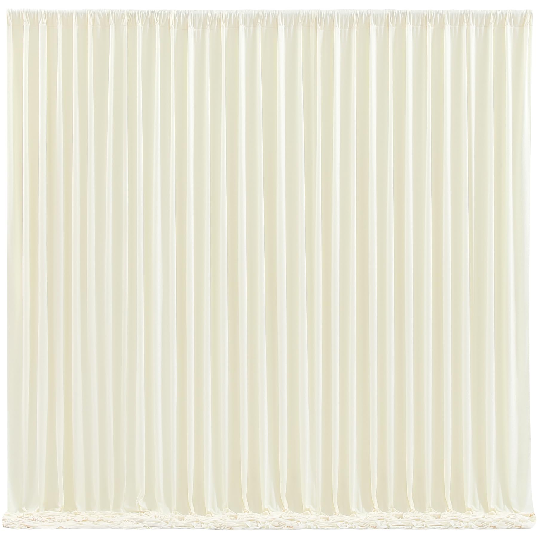 Photo 1 of Wish Care Ivory Backdrop Curtains 4 Panels - Wrinkle-Free Polyester Photography Drapes for Wedding, Baby Shower, Birthday Party & More - 16 X10FT (Ivory)