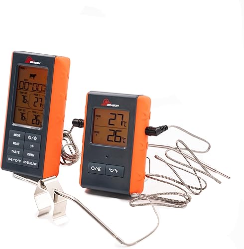 Miniatura 5 de BBQ Dragon Termómetro digital inalámbrico de lectura instantánea  Termómetro de alimentos para cocinar  Cocina apta para horno con 4 sondas