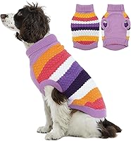 Vista 19 de Kuoser Suéter para perro, suéteres grandes para perros, cuello de tortuga para perrito, traje de Navidad y Acción de Gracias, chaleco de invierno