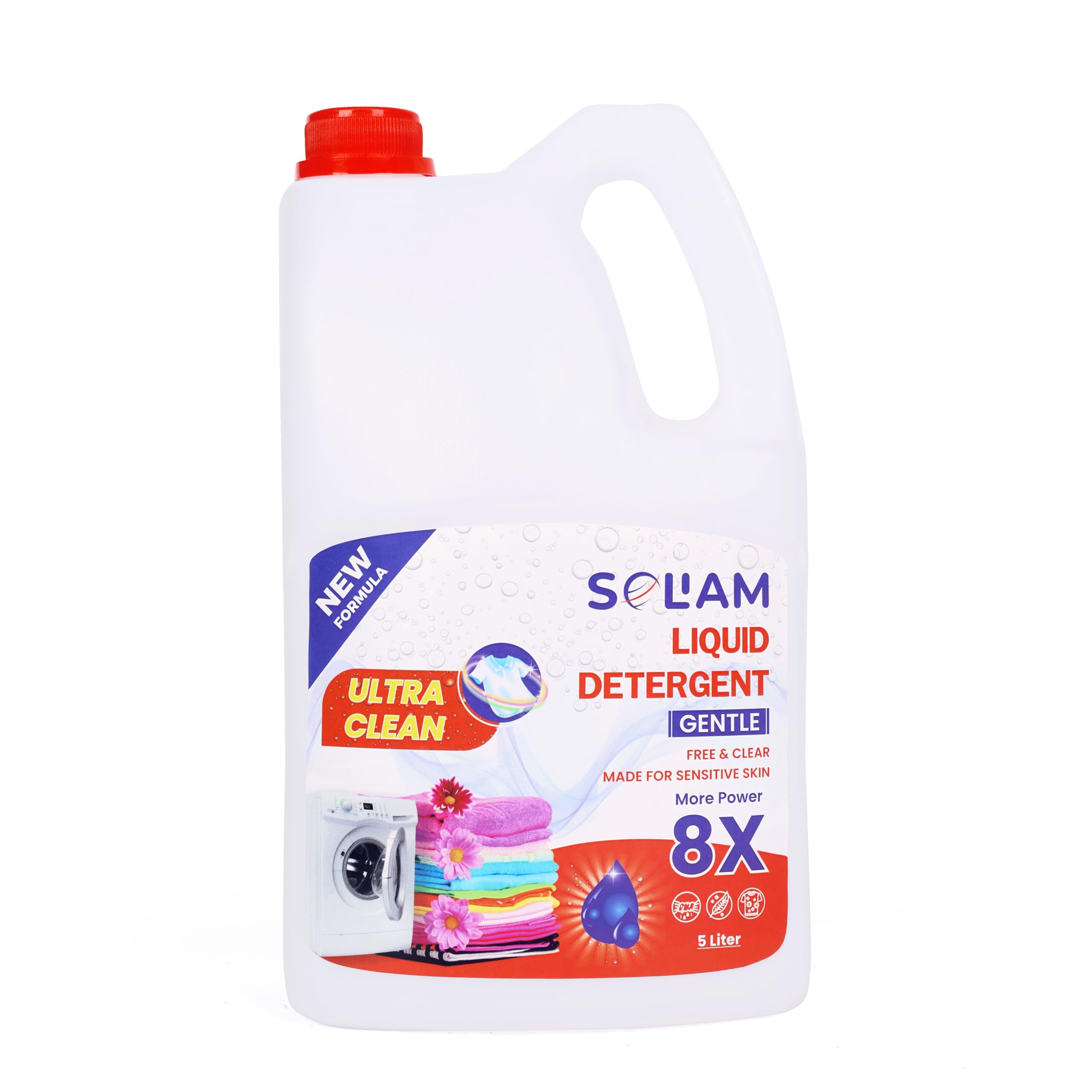 SOLIAM Liquid Detergent | Liquid Detergent for Washing Machine Advanced Formulated (Front Load | Top Load) (Free With 4+1 Liter) - 5 Liter (BLUE-JASMIN) (B0DBDM8DSP) Amazon Price History, Amazon Price Tracker