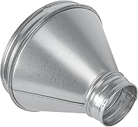 Vista 14 de Reductor de conducto redondo de 6 a 4 pulgadas - Aumentador de tubería de acero galvanizado de ajuste macho - Acoplamiento para sistemas